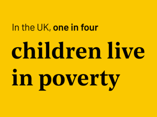 In the UK, one in four children live in poverty.
