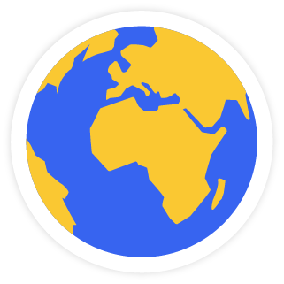 Globe icon representing run anywhere
