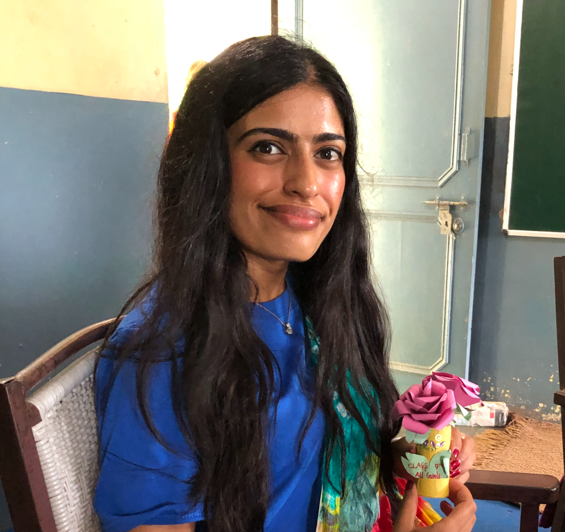 Anita sitting in a classroom during LRTT India in 2019