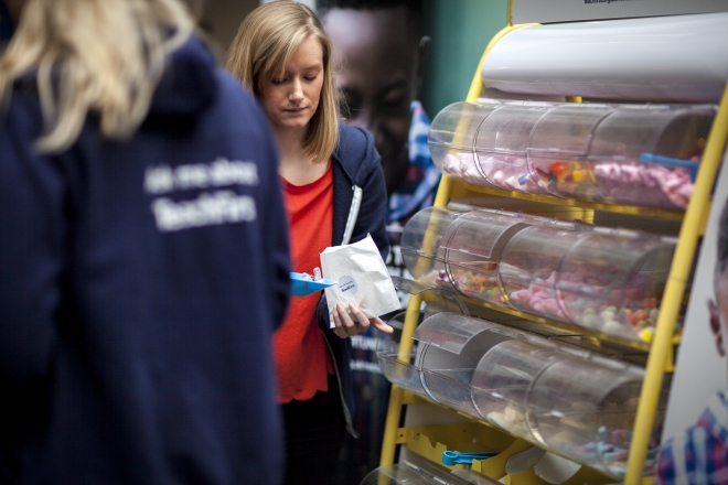 Brand Manager running a pick-n-mix stand
