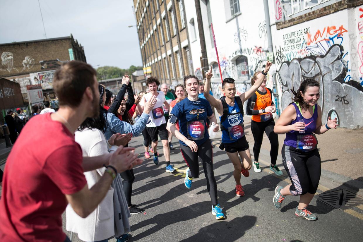 Picture of runners at Hackney Half event