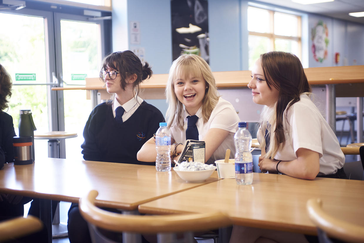 Young female pupils at The Macclesfield Academy
