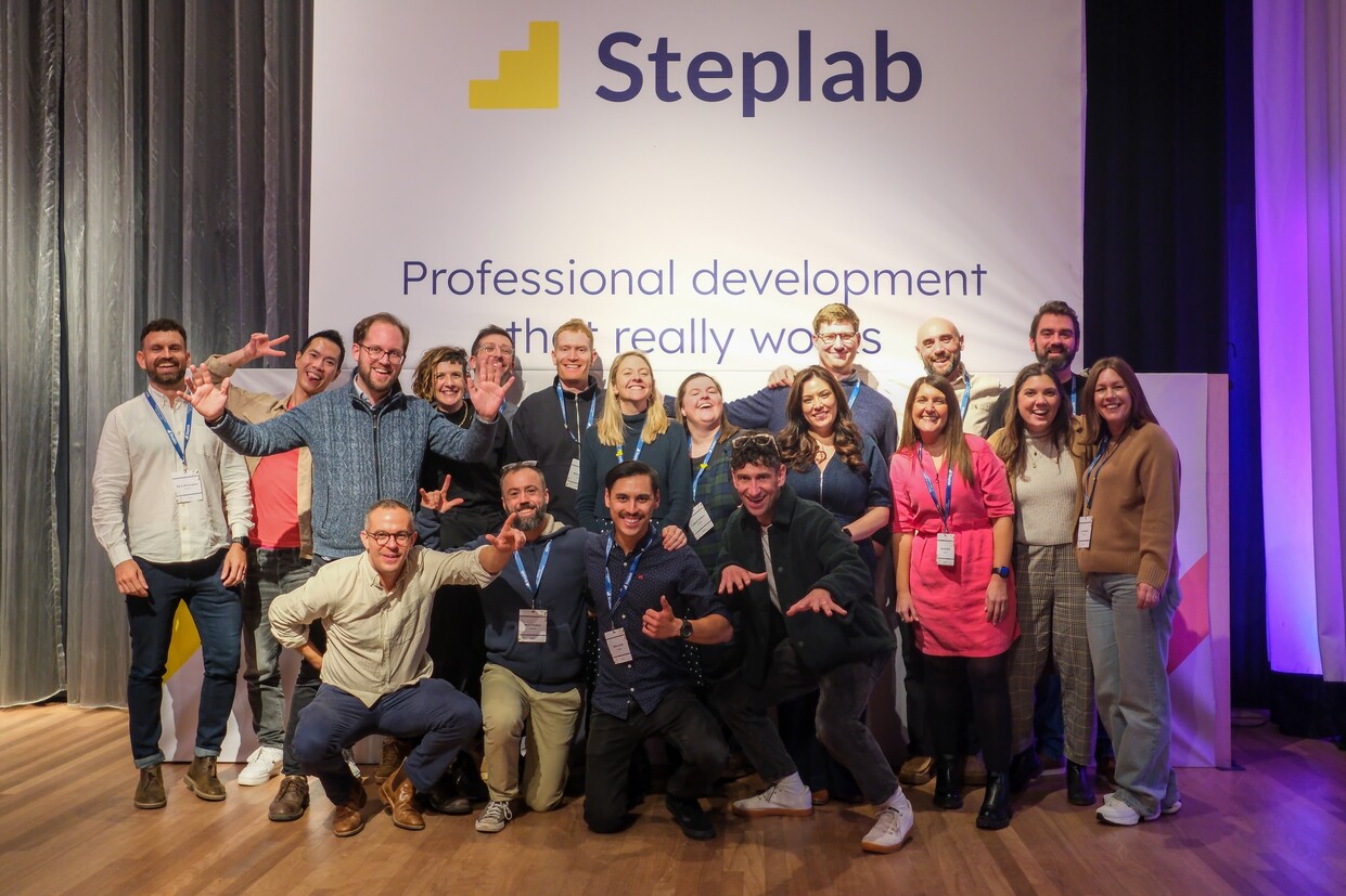The Steplab team – a group of former teachers, school leaders, researchers and product specialists all working to help every teacher improve, every week.