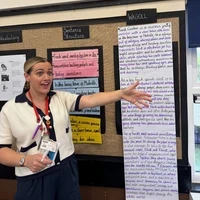 Ailsa Garside in the classroom 