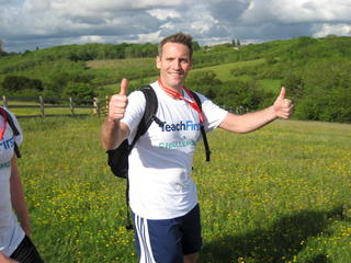 London to Brighton walker gives thumbs up 