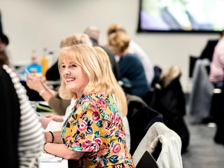 Woman smiling