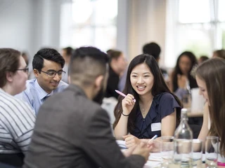 University students attending a Teach First event.