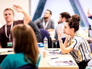 Teachers at a training event run by Teach First.