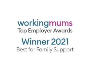 Winner of the WorkingMums Top Employer Awards 2021