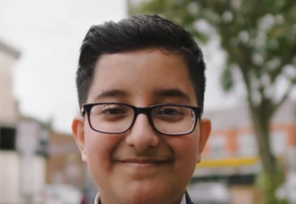 Rayyan author image Rayyan, pupil wearing glasses smiling at camera